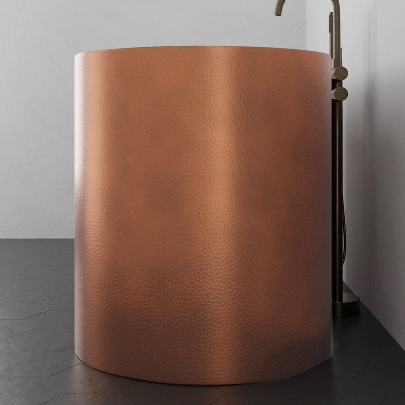 Magnus 157422 60" Feltz Double Walled Hammered Copper Japanese Soaking Tub - view 5
