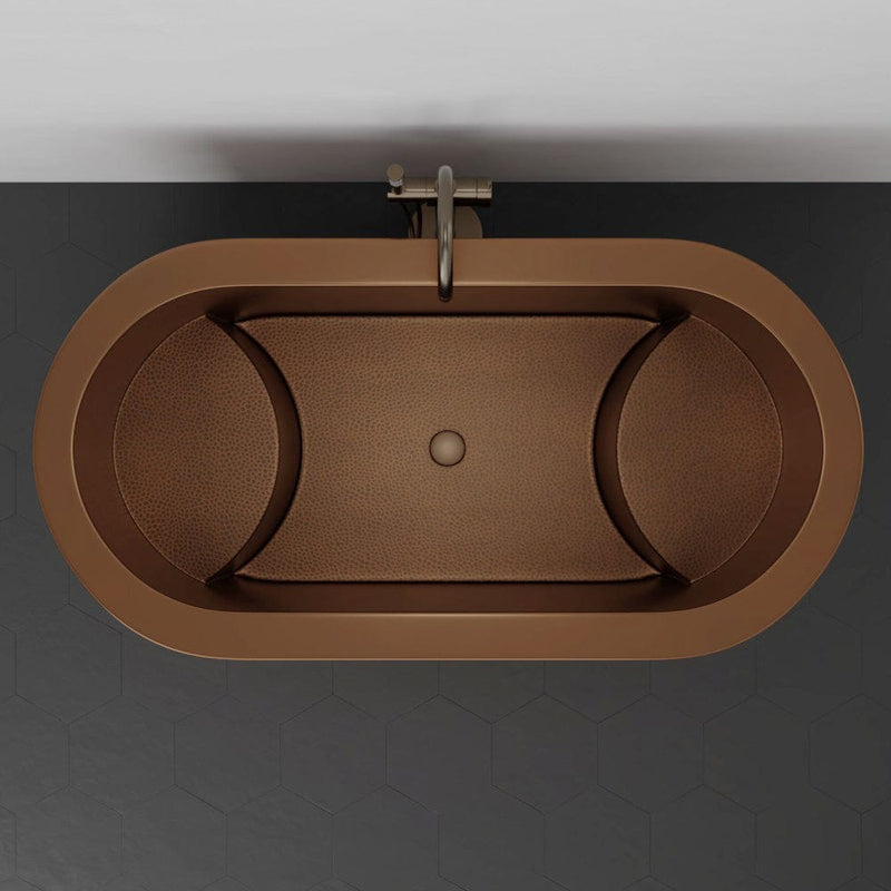 Magnus 157422 60" Feltz Double Walled Hammered Copper Japanese Soaking Tub - view 4