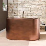 Magnus 157422 60" Feltz Double Walled Hammered Copper Japanese Soaking Tub
