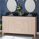 Magnus 138899 60" Mission Unfinished Red Oak Double Vanity for Undermount Sinks