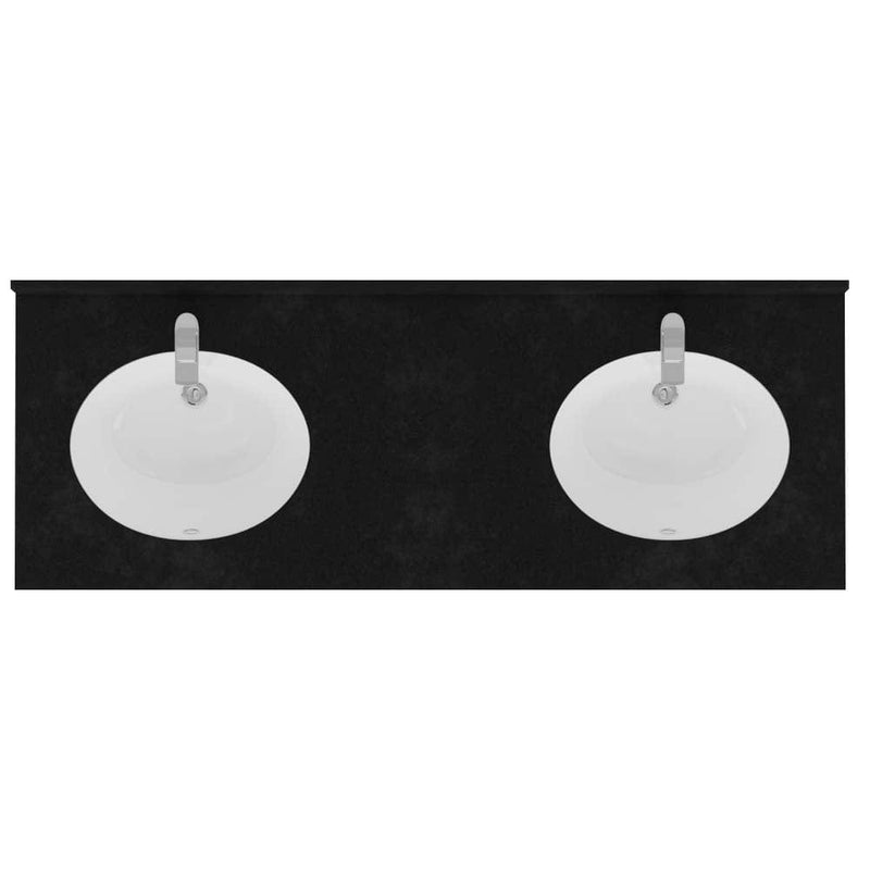 Magnus 138899 60" Mission Unfinished Red Oak Double Vanity for Undermount Sinks - 34" Height