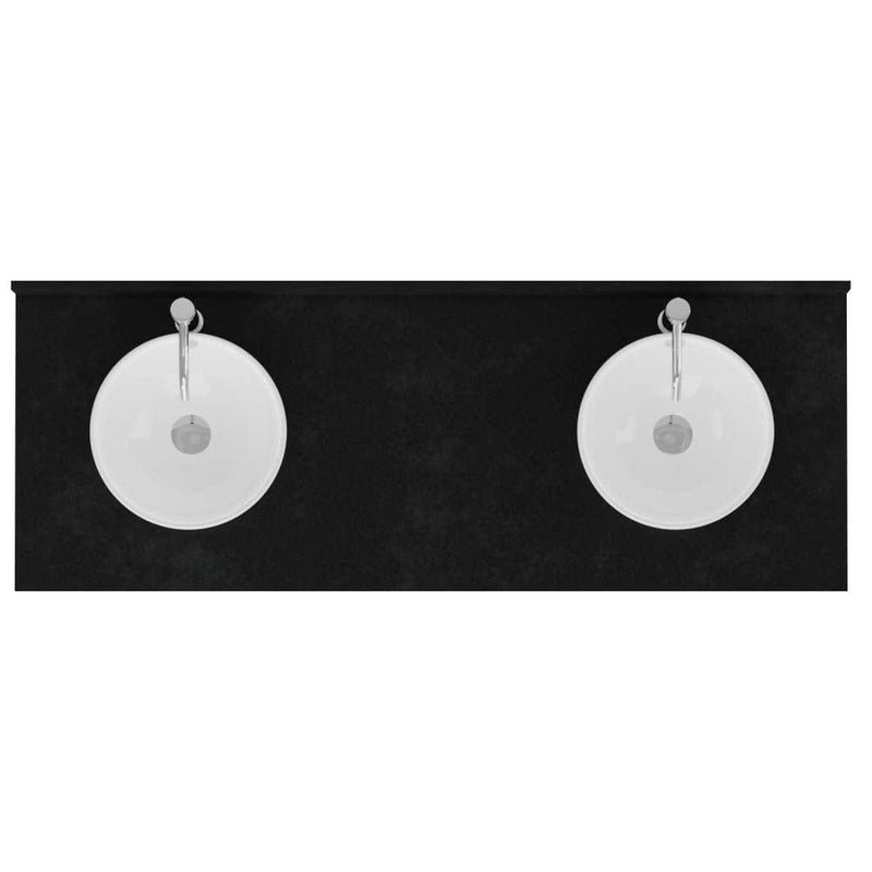 Magnus 138903 60" Mission Unfinished Red Oak Double Vanity for Vessel Sinks - 34" Height