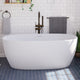 Magnus 141813 60" Redder Solid Surface Stone Resin Freestanding Bathtub