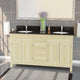Magnus 156793 60" Unpainted Shaker Style Poplar Wood Double Vanity for Undermount Sink