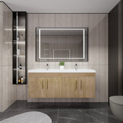 Moreno Bath ELSA60DDWH Elsa 60" Floating Double Vanity With Reinforced Acrylic Double Sink Top - view 14