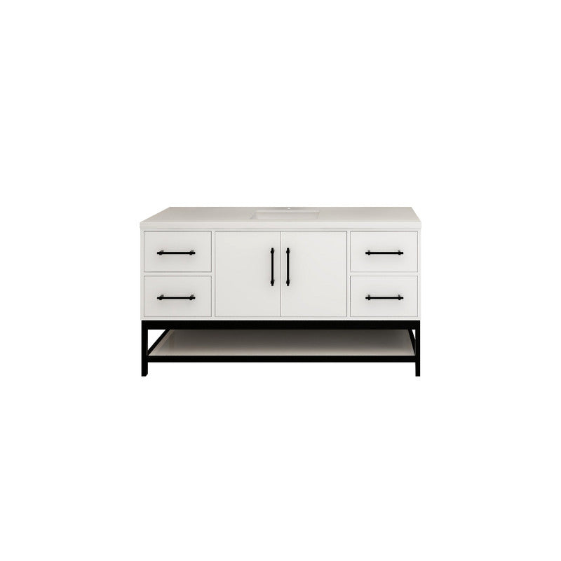 Moreno Bath VICTORIA-FM Victoria Freestanding Open Shelf Bathroom Vanity 24" - 84"