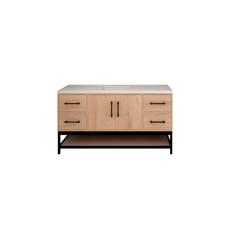 Moreno Bath VICTORIA-FM Victoria Freestanding Open Shelf Bathroom Vanity 24" - 84"