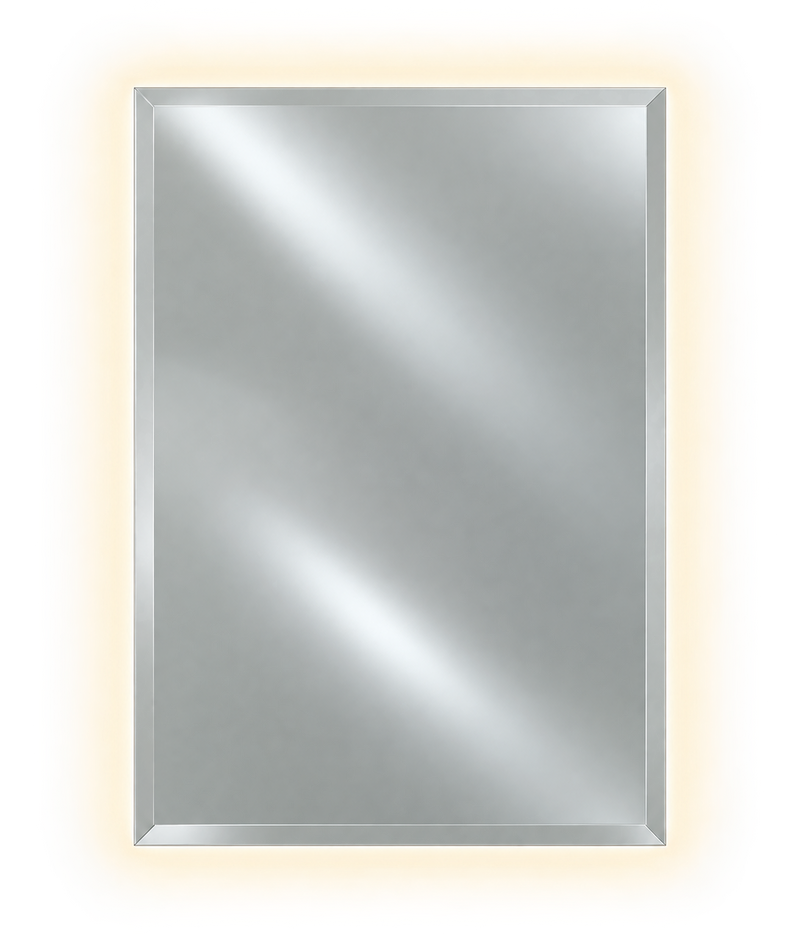 Afina RM-630-LED Radiance 20" W x 30" H Frameless Rectangular Bevel Wall Mirror with LED Backlighting