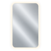 Afina RM-630-P-RA-LED Radiance 20" W x 30" H Frameless Rectangular Polished Radius Edge Wall Mirror with LED Backlighting