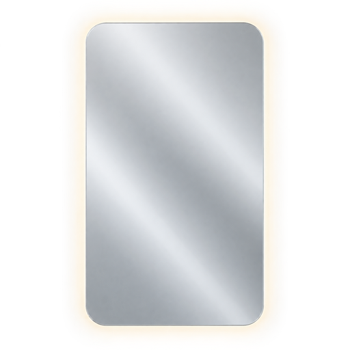 Afina RM-640-P-RA-LED Radiance 30" W x 36" H Frameless Rectangular Polished Radius Edge Wall Mirror with LED Backlighting