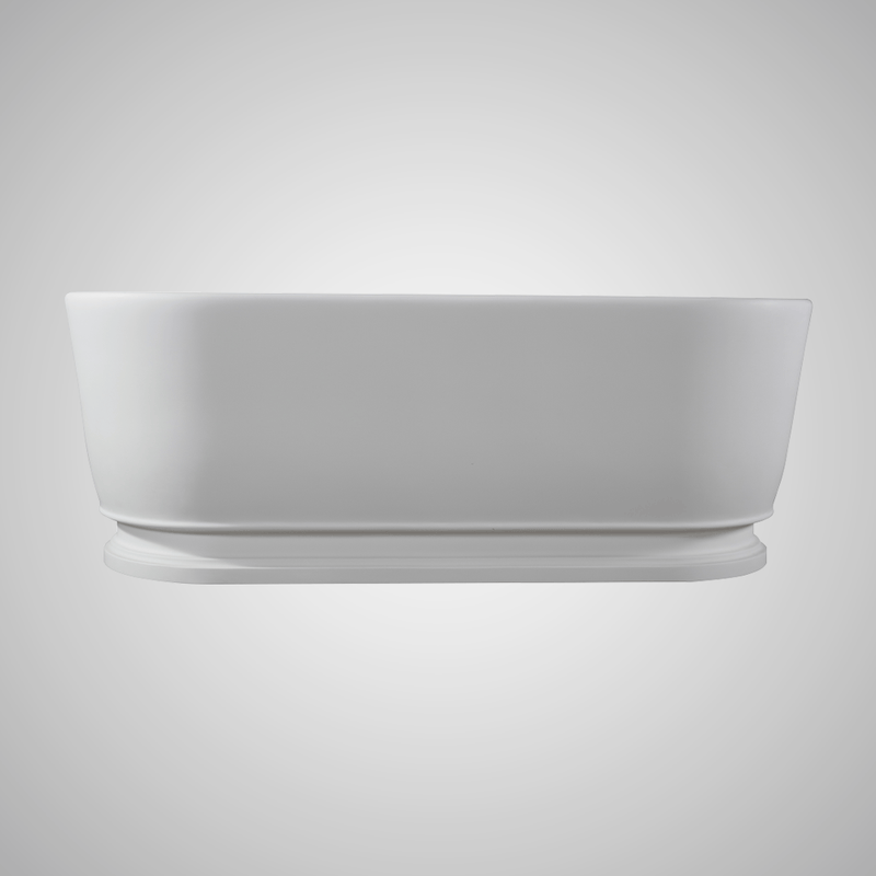 Magnus 137811 63" Vangeson Solid Surface Stone Resin Freestanding Pedestal Bathtub