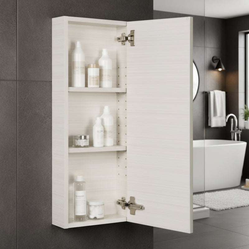 Cutler FV MEDCAB WCHOC Silhouette 12" W x 30" H Wall Mounted Medicine Cabinet - White Chocolate