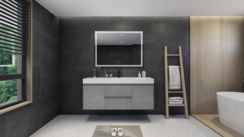 Moreno Bath FORTUNE60S Fortune 60" Floating Bathroom Vanity Set with Reinforced Acrylic Single Sink Top - view 16