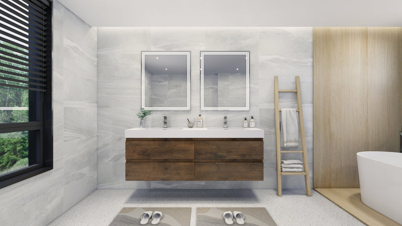 Moreno Bath FORTUNE72D Fortune 72" Floating Bathroom Vanity Set with Reinforced Acrylic Double Sink Top - view 13