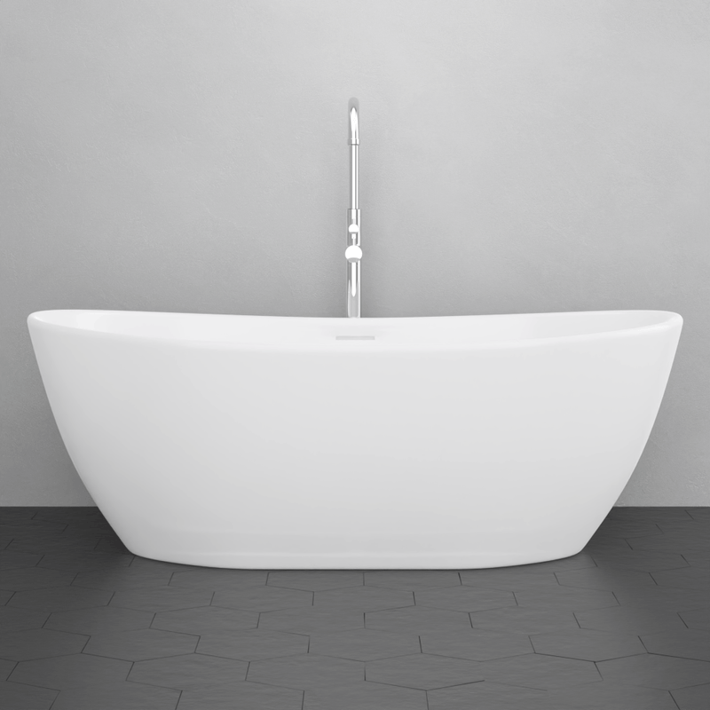 Magnus 110074 65" Gage Solid Surface Stone Resin Freestanding Bathtub