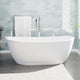 Magnus 110074 65" Gage Solid Surface Stone Resin Freestanding Bathtub