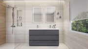 Moreno Bath FSANG60D Angeles 60" Freestanding Bathroom Vanity Set with Double Acrylic Sinks - view 13