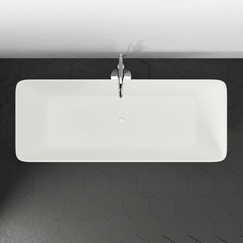 Magnus 132432 66" Avoca Solid Surface Stone Resin Freestanding Bathtub