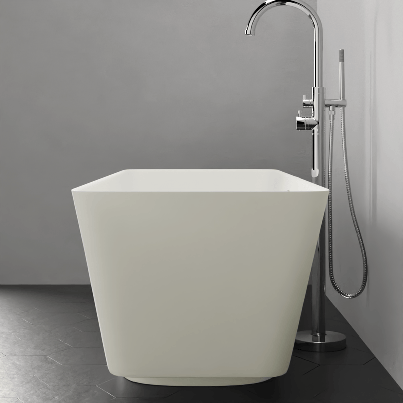 Magnus 132432 66" Avoca Solid Surface Stone Resin Freestanding Bathtub