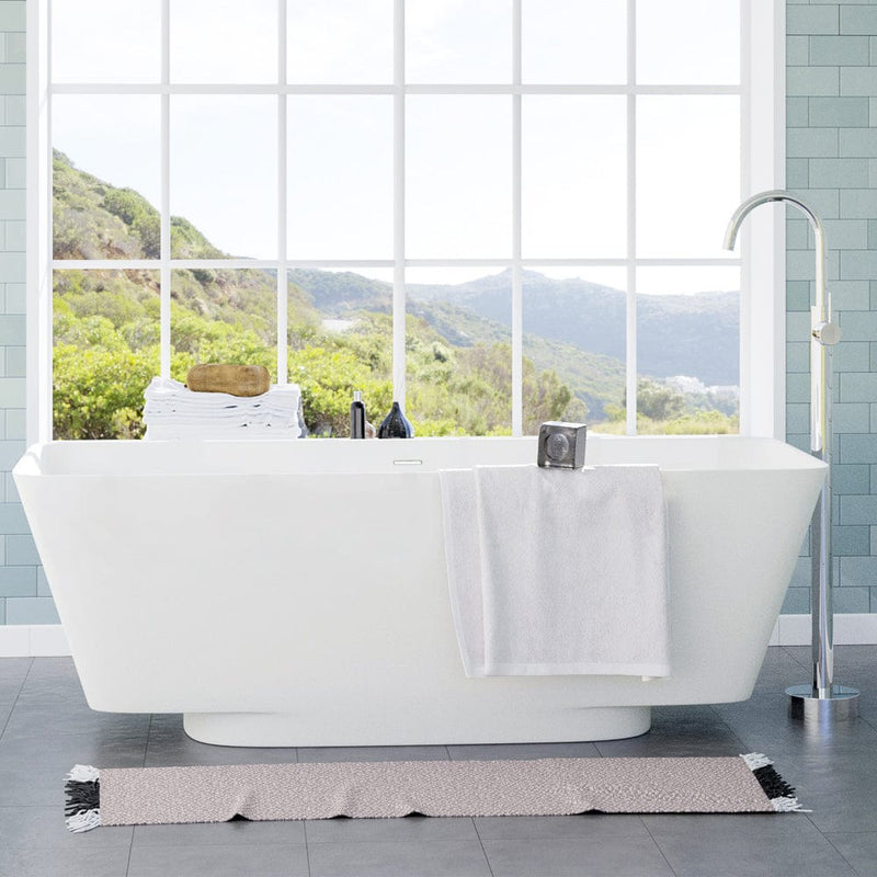 Magnus 132432 66" Avoca Solid Surface Stone Resin Freestanding Bathtub