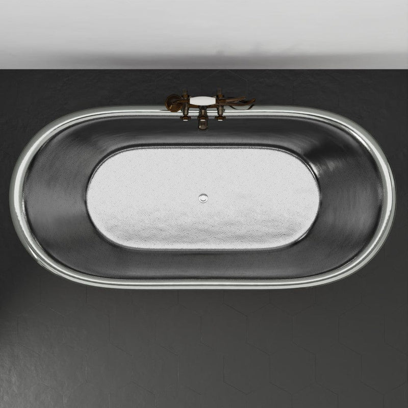 Magnus 139031 66" Forhaster Antique Copper Clawfoot Double-Slipper Tub - Nickel Interior - view 6