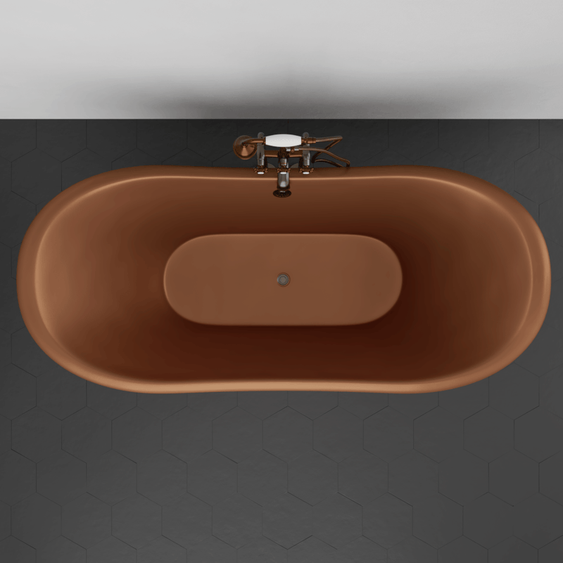 Magnus 139012 66" Gardena Copper Double-Slipper Roll-Top Pedestal Tub