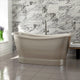 Magnus 157427 66" Heis Double Slipper Copper Pedestal Tub - Satin Nickel