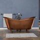 Magnus 157429 66" Joyce Double Slipper Hammered Copper Clawfoot Tub with Rolled Rim