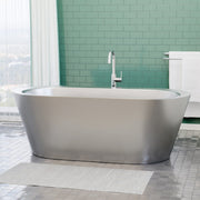Magnus 158089 66" Landon Double Walled Stainless Steel Freestanding Tub