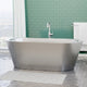 Magnus 158089 66" Landon Double Walled Stainless Steel Freestanding Tub