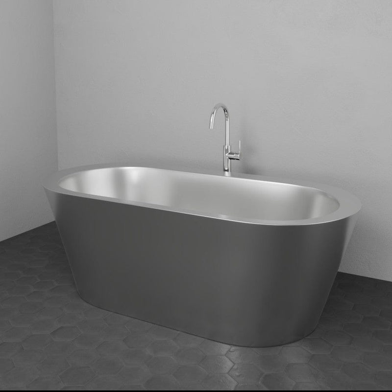 Magnus 158089 66" Landon Double Walled Stainless Steel Freestanding Tub - view 2
