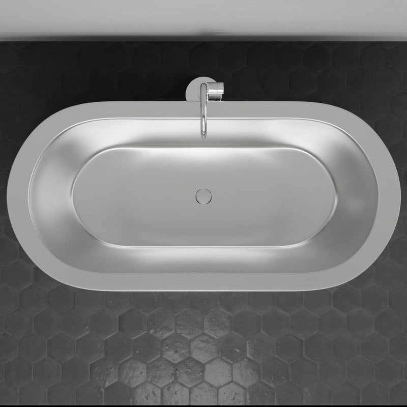 Magnus 158089 66" Landon Double Walled Stainless Steel Freestanding Tub - view 5