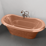 Magnus 139009 66" Monrovia Copper Double-Slipper Roll-Top Pedestal Tub - view 5