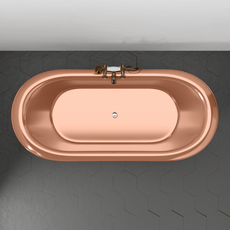 Magnus 139009 66" Monrovia Copper Double-Slipper Roll-Top Pedestal Tub - view 4