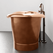 Magnus 139009 66" Monrovia Copper Double-Slipper Roll-Top Pedestal Tub - view 3