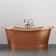 Magnus 139009 66" Monrovia Copper Double-Slipper Roll-Top Pedestal Tub - view 2