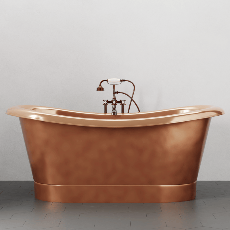 Magnus 139009 66" Monrovia Copper Double-Slipper Roll-Top Pedestal Tub - view 2