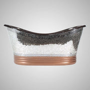 Magnus 139015 66" Pomona Copper Double-Slipper Mosaic Nickel-Plated Tub - view 3