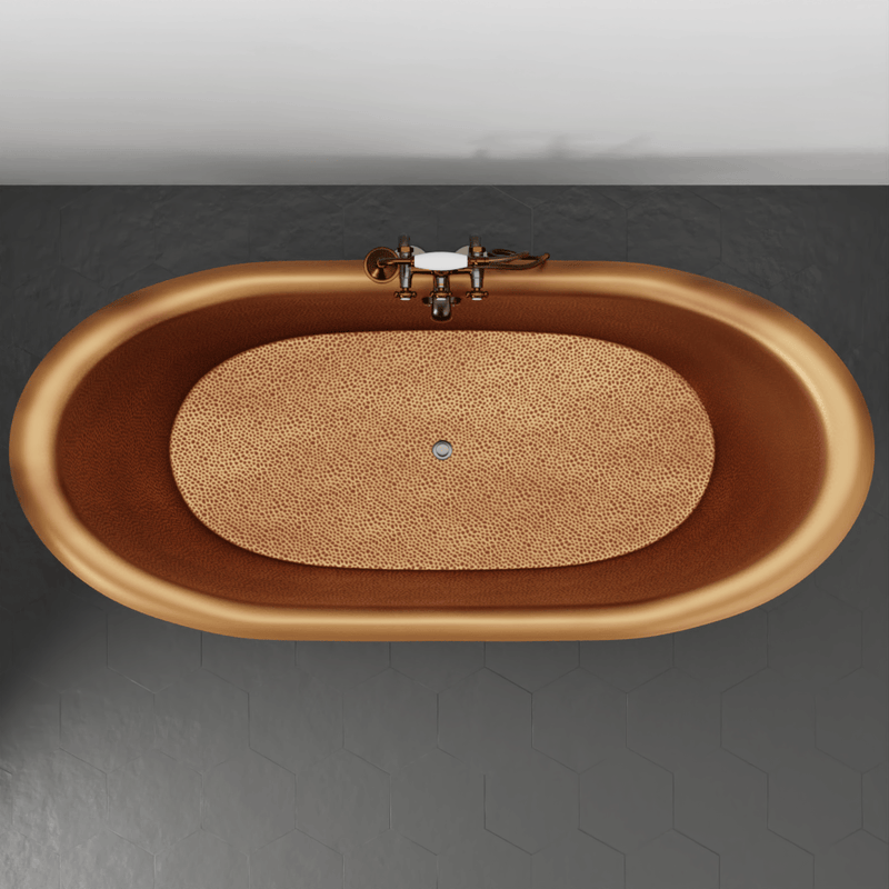 Magnus 109949 66" Vista Copper Double-Slipper Roll-Top Pedestal Tub - view 5