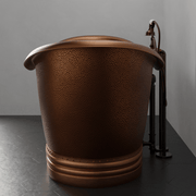 Magnus 109949 66" Vista Copper Double-Slipper Roll-Top Pedestal Tub - view 4