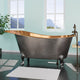 Magnus 139018 66" Walden Hammered Antique Copper Slipper Clawfoot Tub - Polished Interior