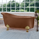 Magnus 117093 67" Allons Copper Slipper Clawfoot Tub - Lion Feet