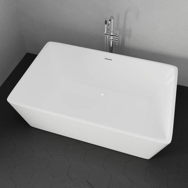 Magnus 146629 67" Extra Deep Asher Acrylic Rectangular Freestanding Tub with Insulation