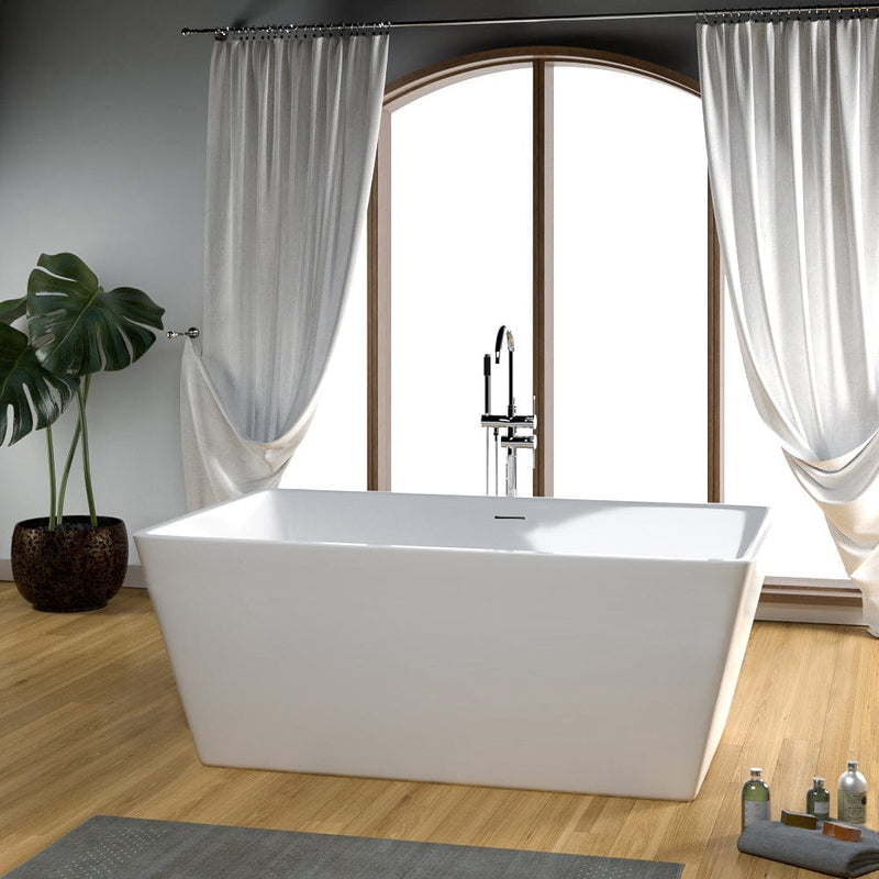Magnus 146629 67" Extra Deep Asher Acrylic Rectangular Freestanding Tub with Insulation