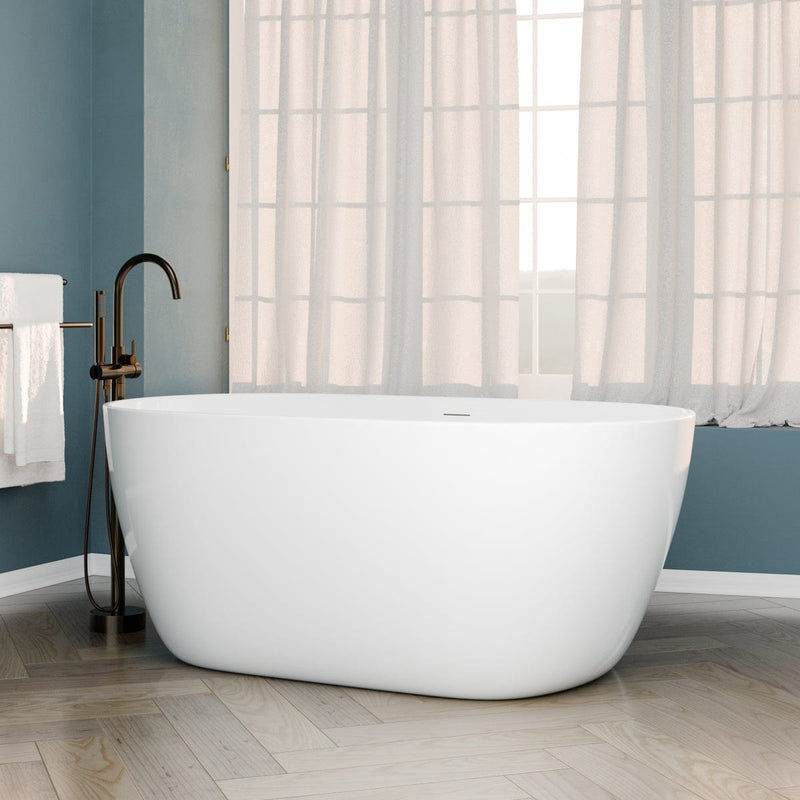 Magnus 157060 67" Extra Wide/Extra Deep Foster Acrylic Freestanding Tub with Air Jets and Insulation
