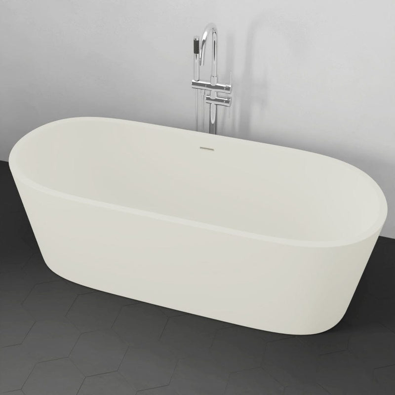 Magnus 132426 67" Fortson Solid Surface Stone Resin Freestanding Bathtub