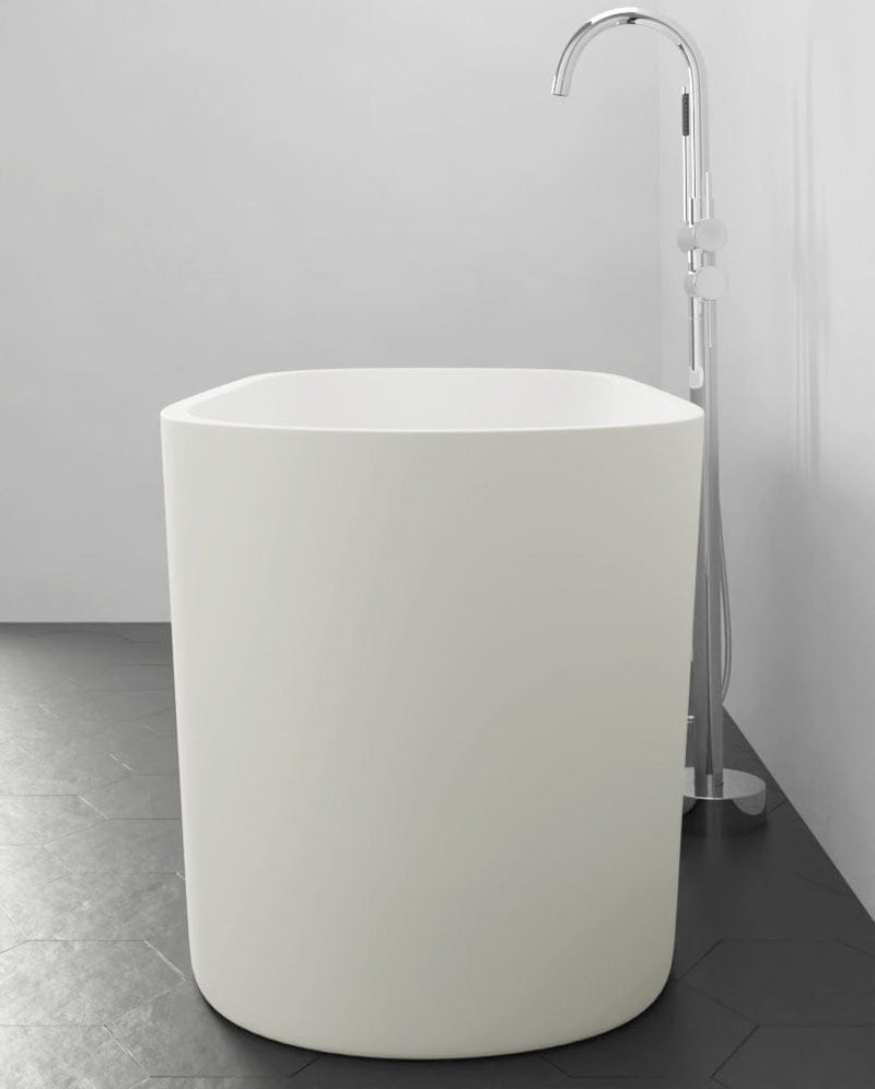 Magnus 132426 67" Fortson Solid Surface Stone Resin Freestanding Bathtub