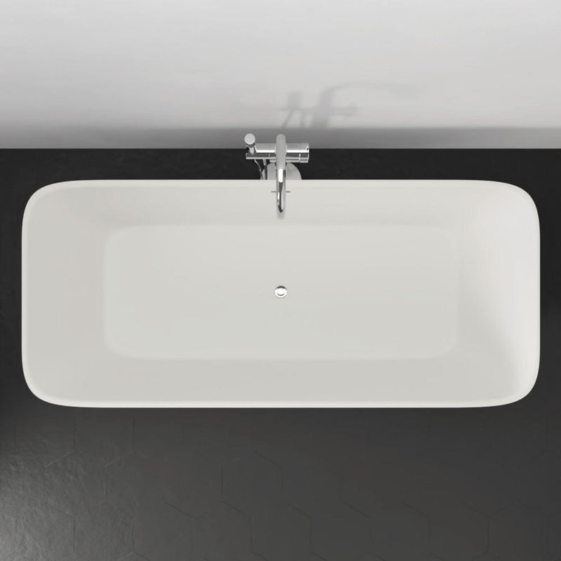 Magnus 132422 67" Geneseo Solid Surface Stone Resin Freestanding Bathtub