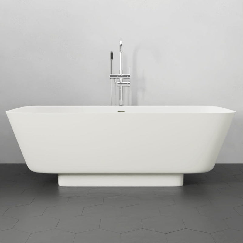 Magnus 132422 67" Geneseo Solid Surface Stone Resin Freestanding Bathtub