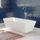 Magnus 132422 67" Geneseo Solid Surface Stone Resin Freestanding Bathtub